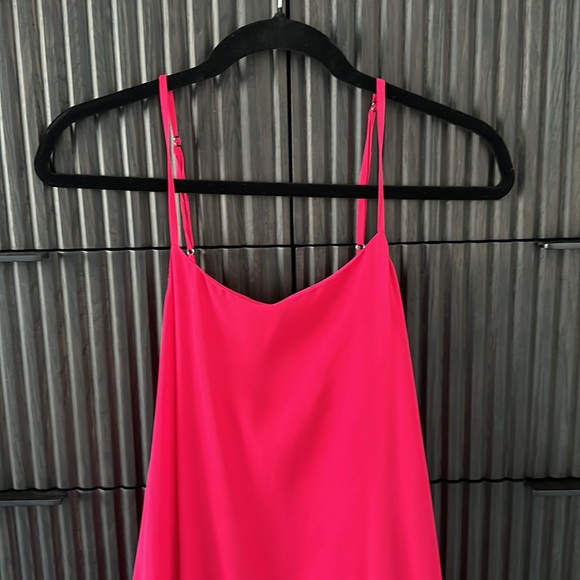 Alice & Olivia Hot Pink Silk Dress - Picture 3 of 10